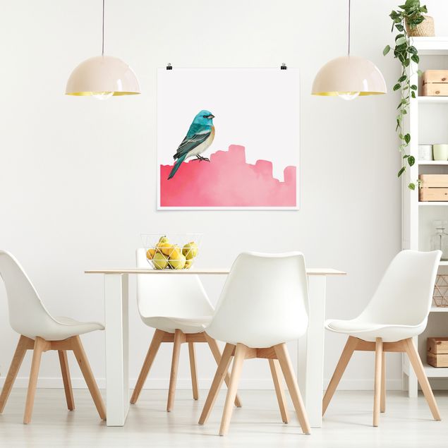 Quadros modernos Bird On Pink Backdrop
