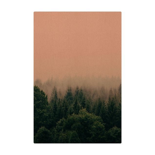 Tapete de cortiça Foggy Forest Twilight