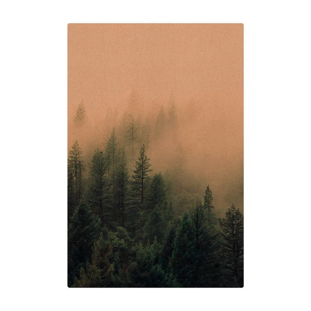 Tapete de cortiça Foggy Forest Awakening