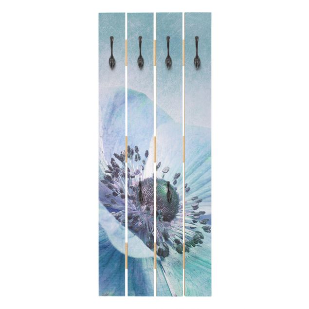 cabideiro de parede Flower In Turquoise