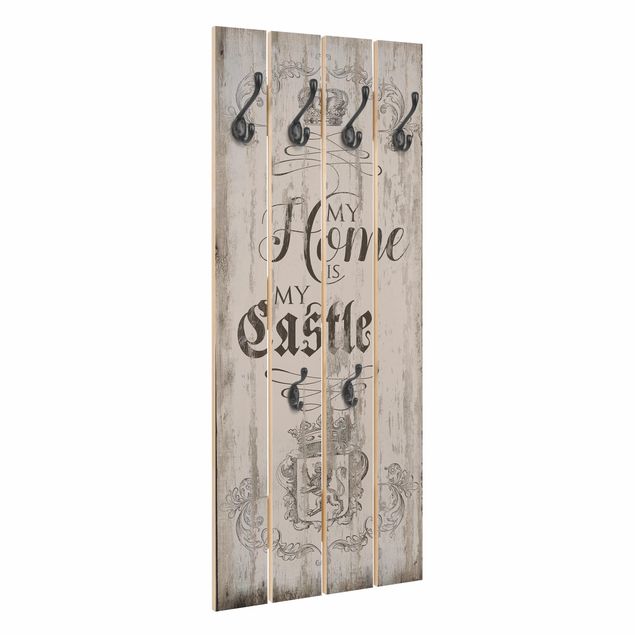 Cabide de parede My Home is my Castle
