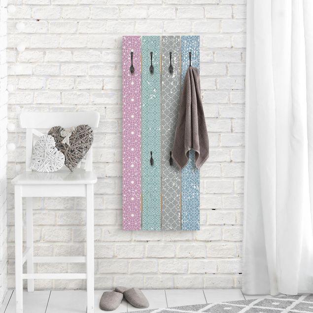 Cabides de parede shabby Shabby Pattern Pastell