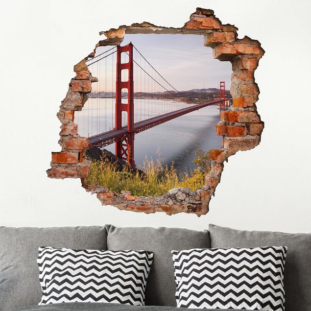 Autocolantes de parede metrópoles Golden Gate Bridge In San Francisco