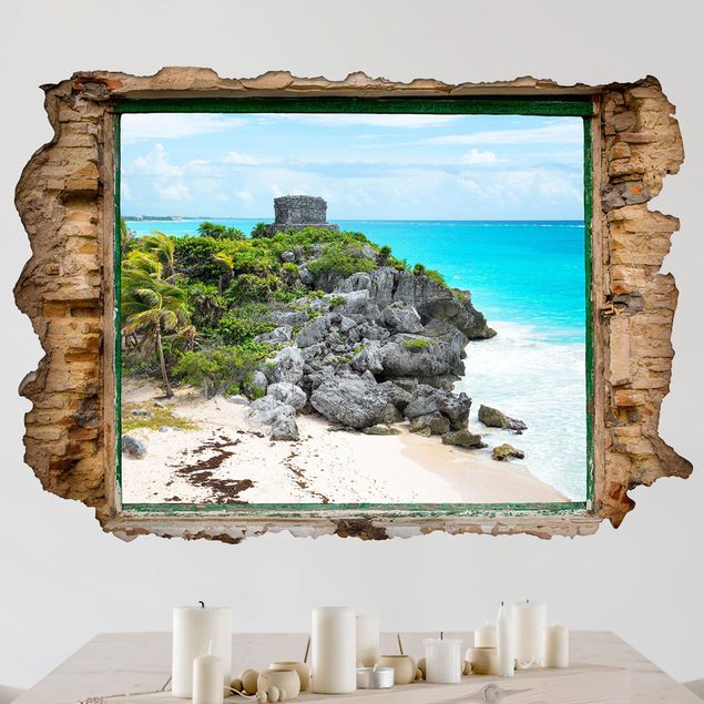 Autocolantes de parede Ilhas Caribbean Coast Tulum Ruins