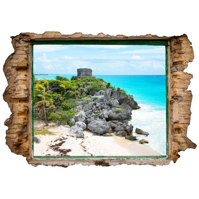 Autocolantes de parede 3D Caribbean Coast Tulum Ruins