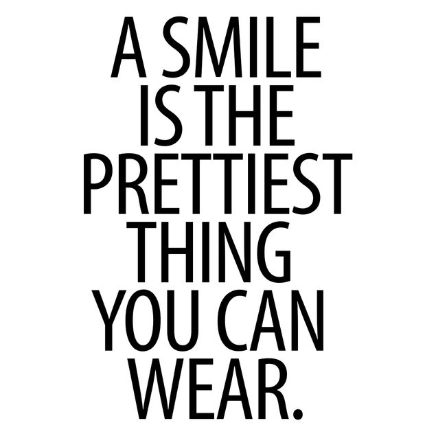 adesivos de parede A Smile Is The Prettiest Thing Sans Serif