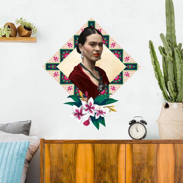 Autocolantes de parede plantas Frida Kahlo - Flowers And Geometry