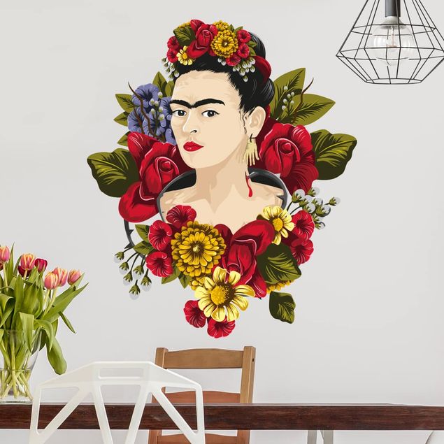 Autocolantes de parede plantas Frida Kahlo - Roses