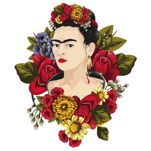 Autocolantes parede Frida Kahlo - Roses