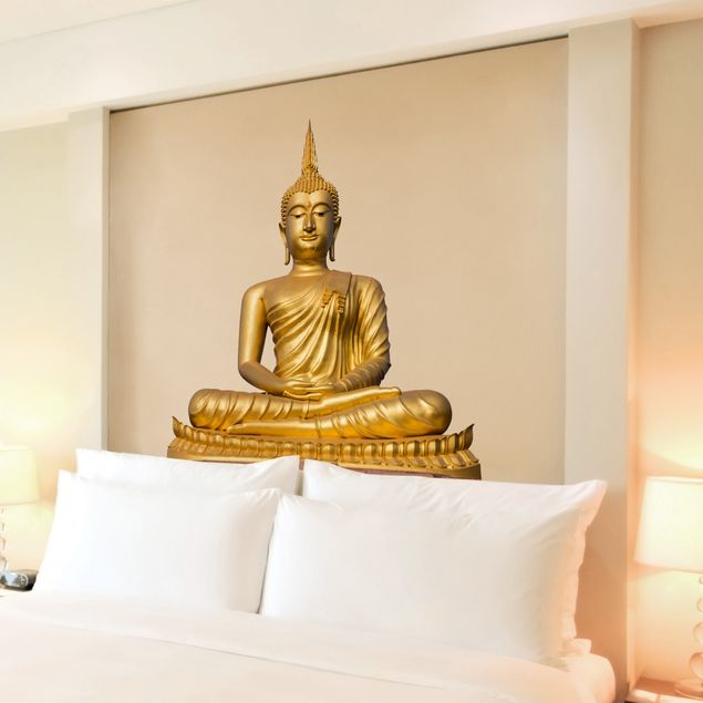 autocolantes decorativos parede Golden Buddha