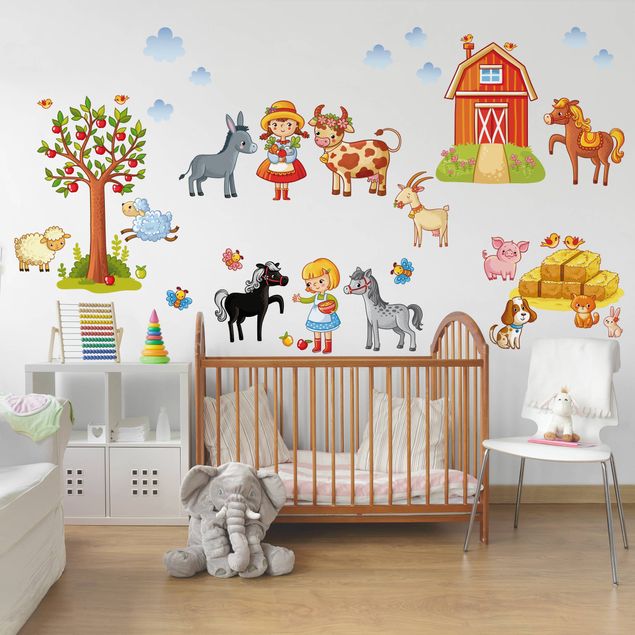 decoração para quartos infantis Small Farm-Set