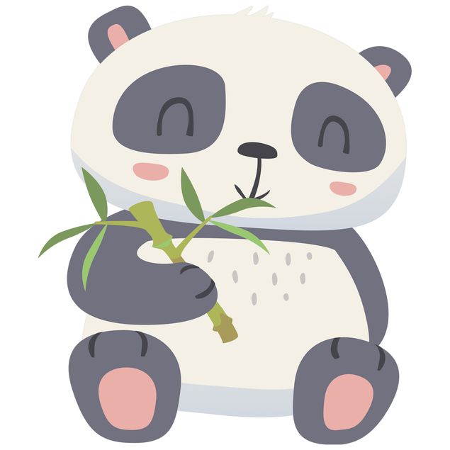 decoração quarto bebé Panda Munching On Bamboo