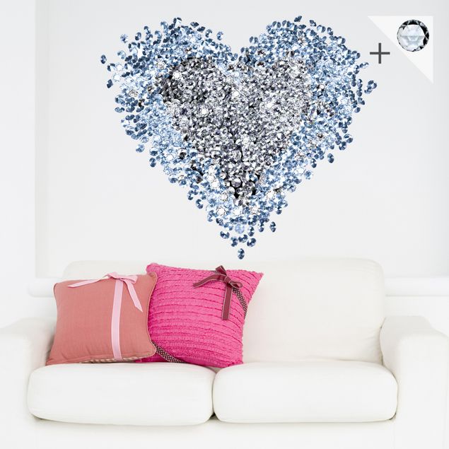 decoraçoes cozinha No.421 Diamond Heart + 15 CRYSTALLIZED™ Swarovski-Stones Set