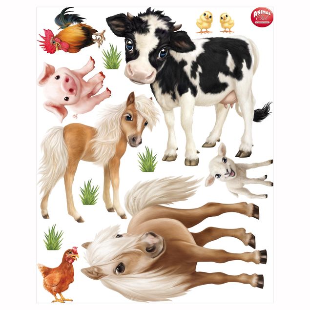 Autocolantes de parede animais Farm Animals Set
