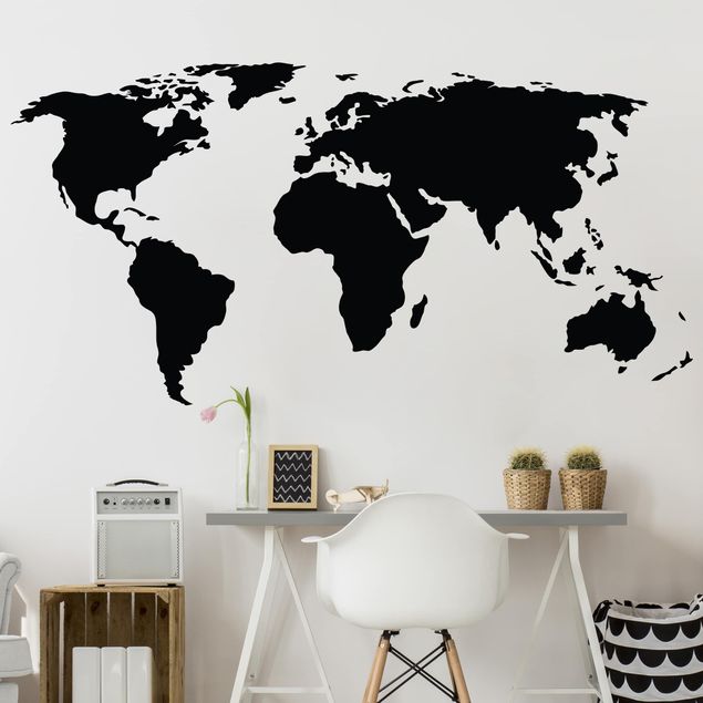 decoraçao para parede de cozinha World map