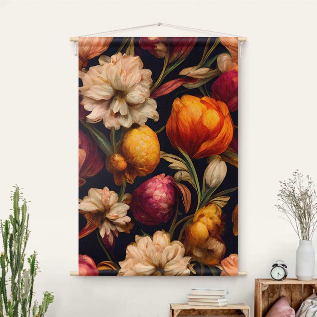 Tapeçaria de parede moderna Warm Bouquet