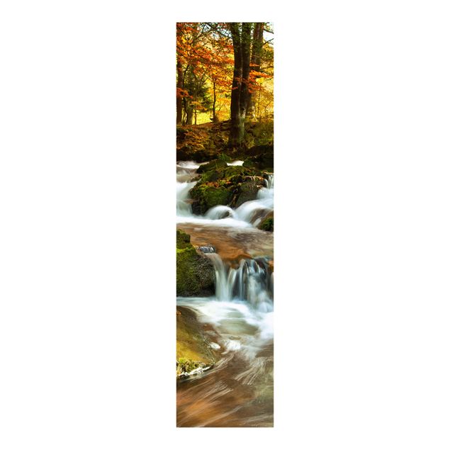 Painéis deslizantes paisagens Waterfall Autumnal Forest