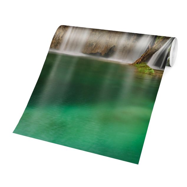 Papel de parede paisagens Waterfall Plitvice Lakes