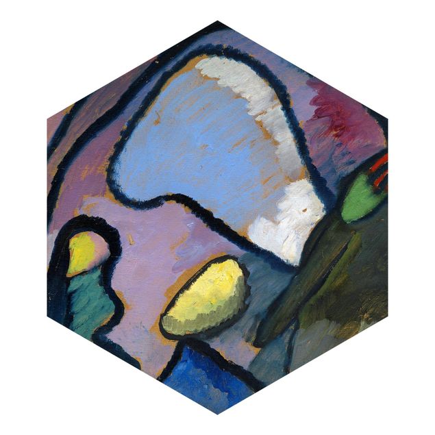 papel de parede com azul Wassily Kandinsky - Improvisation