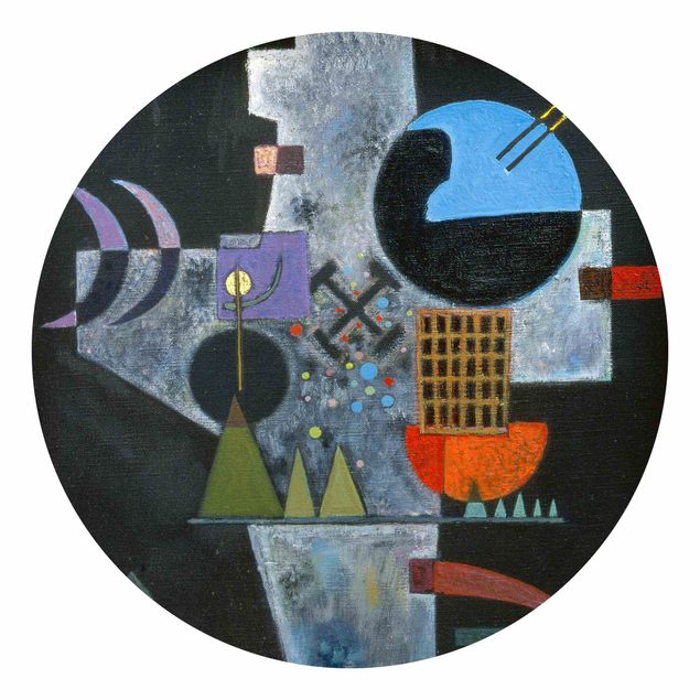 papel de parede moderno para sala Wassily Kandinsky - Cross Shape