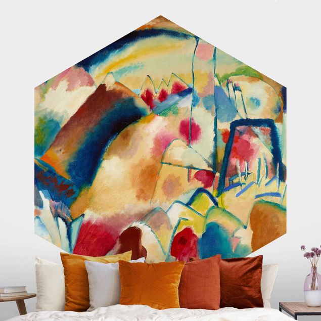 Quadros movimento artístico Expressionismo Wassily Kandinsky - Landscape With Church