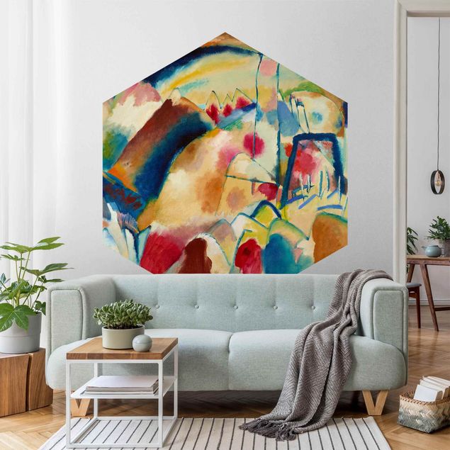 Quadros por movimento artístico Wassily Kandinsky - Landscape With Church