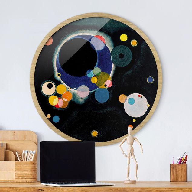 Quadros movimento artístico Expressionismo Wassily Kandinsky - Sketch Circles