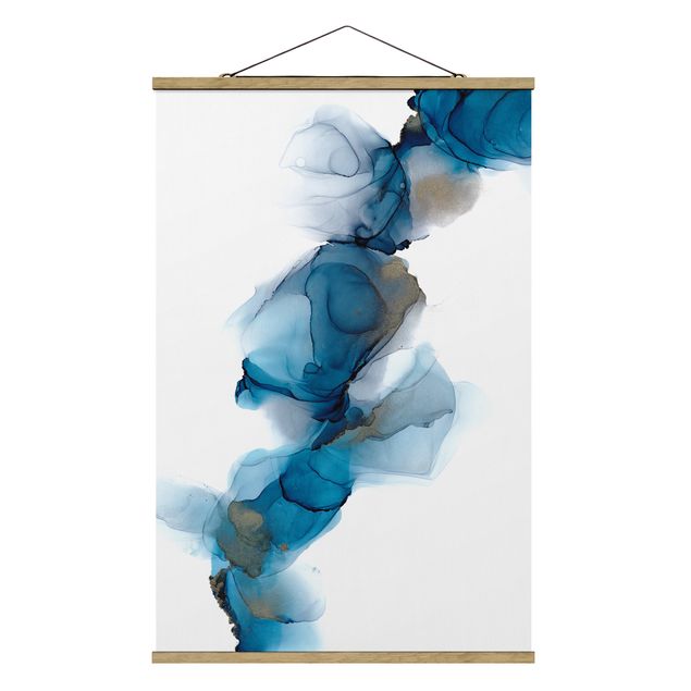 Quadros decorativos The Wind's Path Blue And Gold
