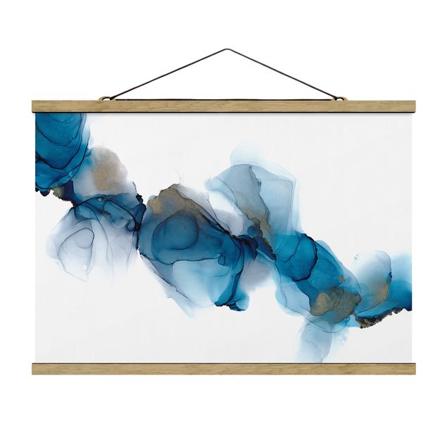 Quadros decorativos The Wind's Path Blue And Gold