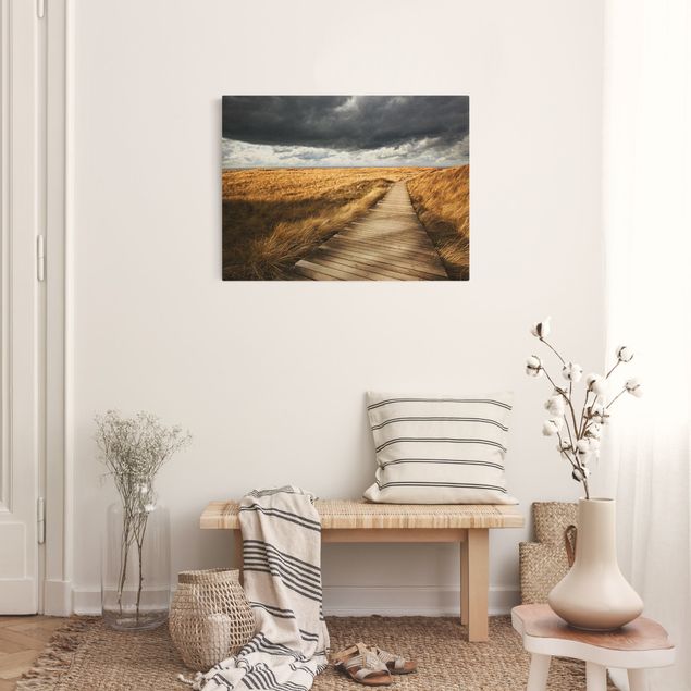 quadros de paisagens Path Between Dunes