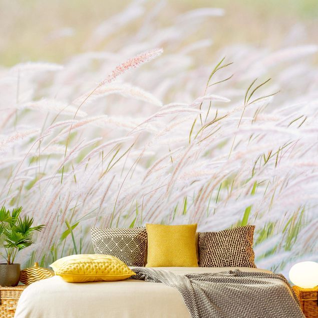 papel de parede floral Soft Grasses