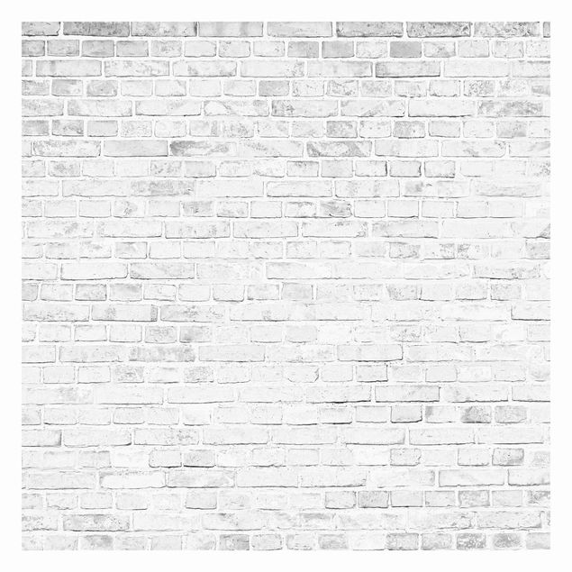 papel parede branco White Brick Wall