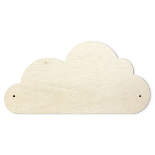 cabideiro de parede White Fairies Cloud With Customised Name Pink