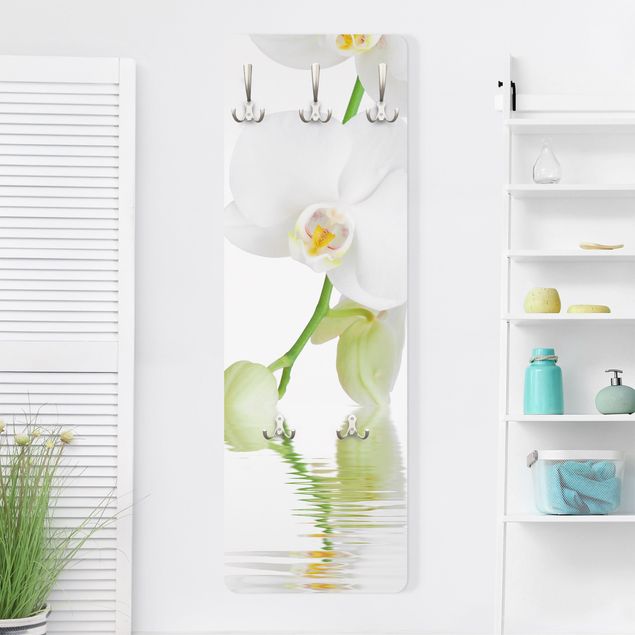 Cabides de parede flores Spa Orchid - White Orchid