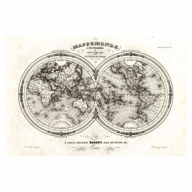 Mural de parede World Map - French Map Of The Cap Region Of 1848