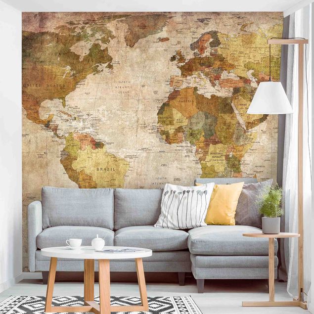 decoraçao para parede de cozinha World Map