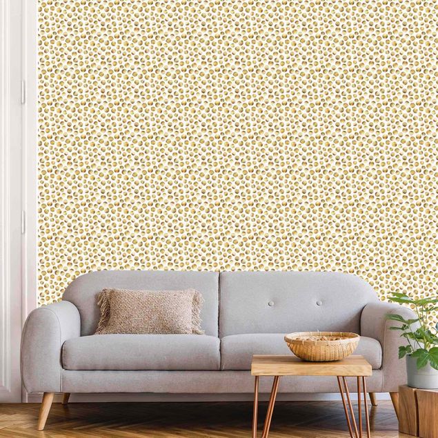 Papel de parede padrões Wild Golden Polkadots