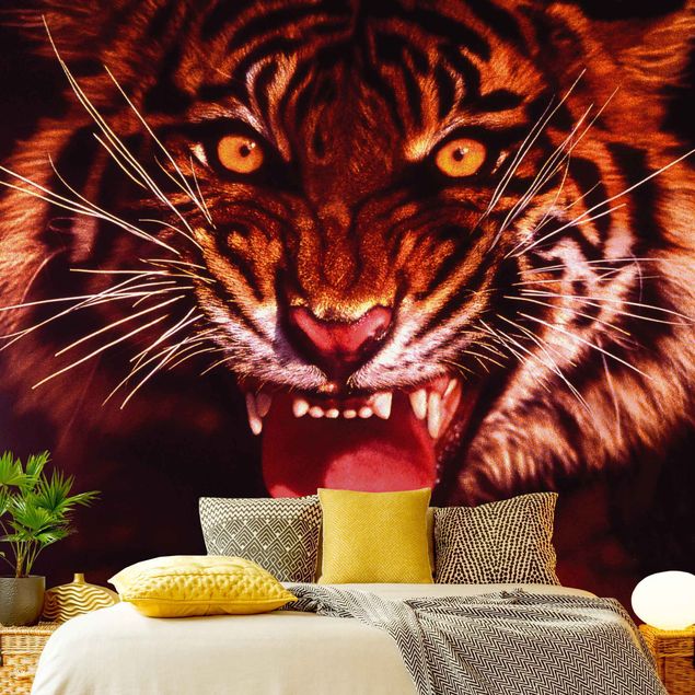 Papel de parede tigres Wild Tiger