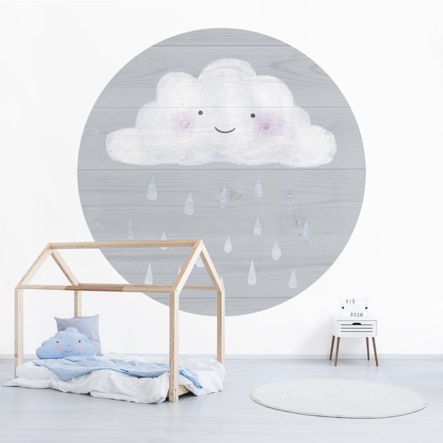 Papel de parede céu Cloud With Silver Raindrops