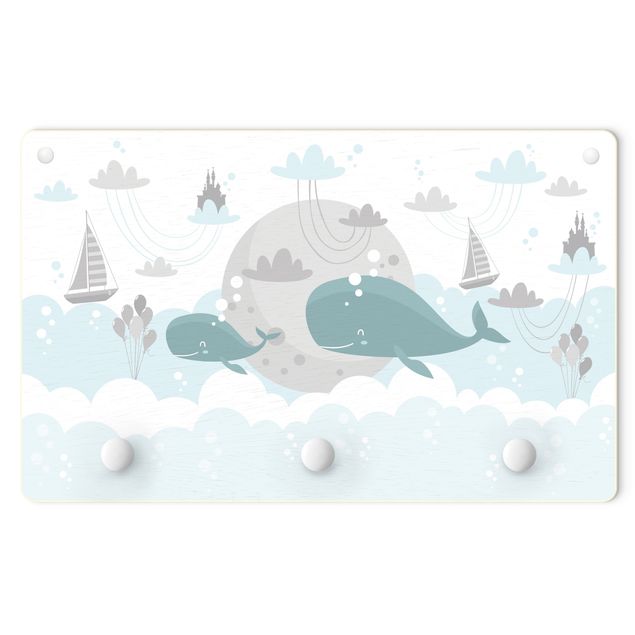 Bengaleiros de parede Clouds With Whale And Castle