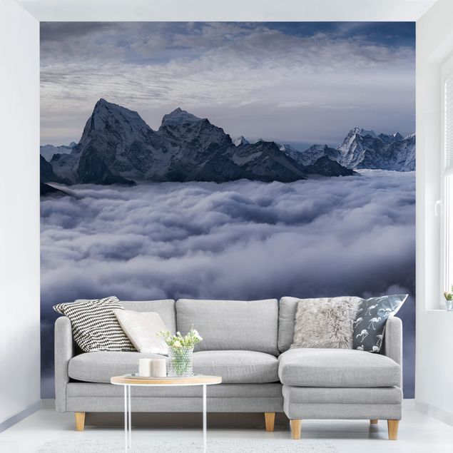 Papel de parede montanhas Sea Of ​​Clouds In The Himalayas
