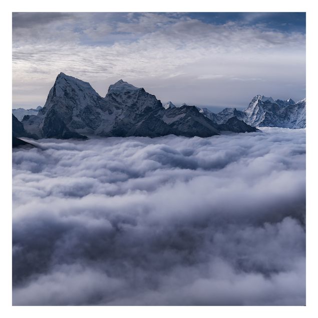 Papel de parede azul Sea Of ​​Clouds In The Himalayas