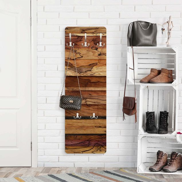 Cabides de parede shabby Woody Flamed coat rack
