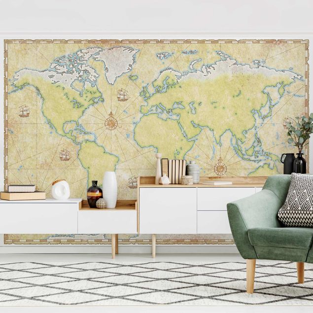 decoraçao para parede de cozinha World Map