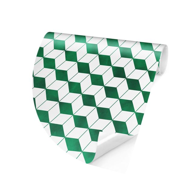 papel de parede para quarto de casal 3d Cube Pattern In 3D