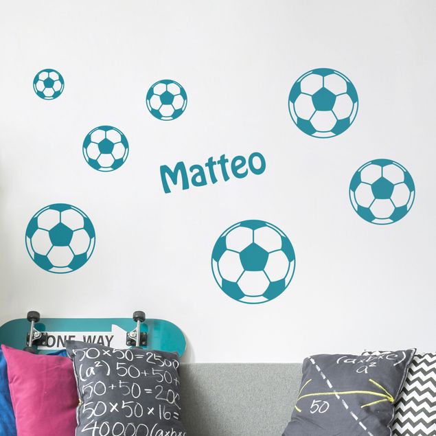 Autocolantes de parede futebol Customised text Football Star