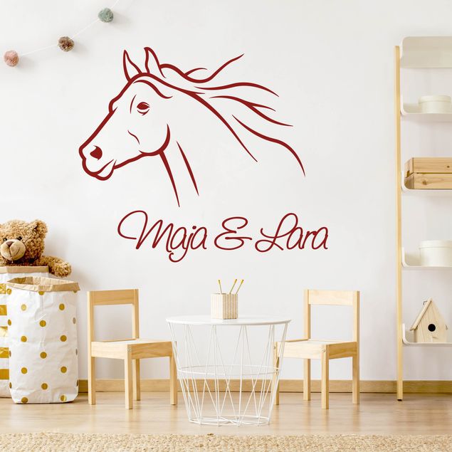 decoração quarto bebé Horse With Customised Name