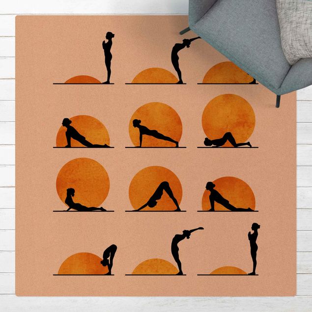 Tapetes modernos Yoga -  Sun Salutation
