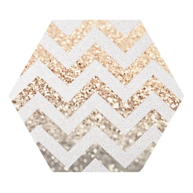 Quadros forex Zigzag Lines With Golden Glitter and Silver