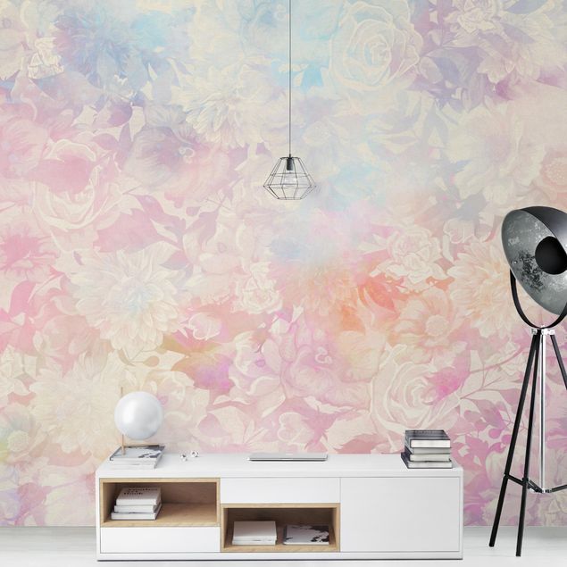 Papel de parede com flores Delicate Blossom Dream In Pastel